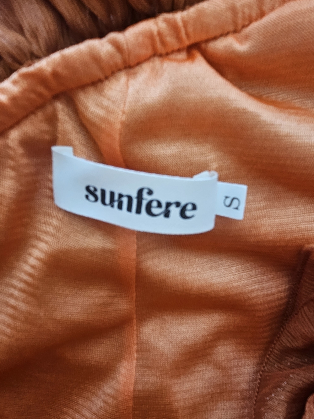Sunfere Hedda Orange One Shoulder Ruffle Maxi Dress Size S Formal Gown - Picture 14 of 16
